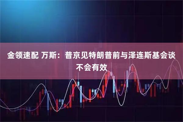 金领速配 万斯：普京见特朗普前与泽连斯基会谈不会有效