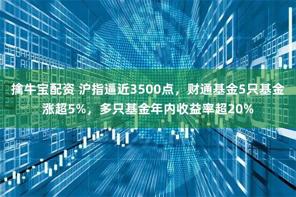 擒牛宝配资 沪指逼近3500点,财通基金5只基金涨超5%,多只基金年内收益率超20%